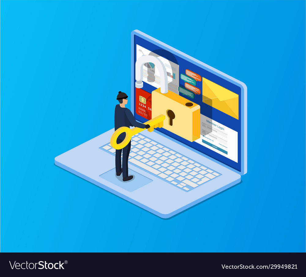 Concept hacking vector image Concept hacking