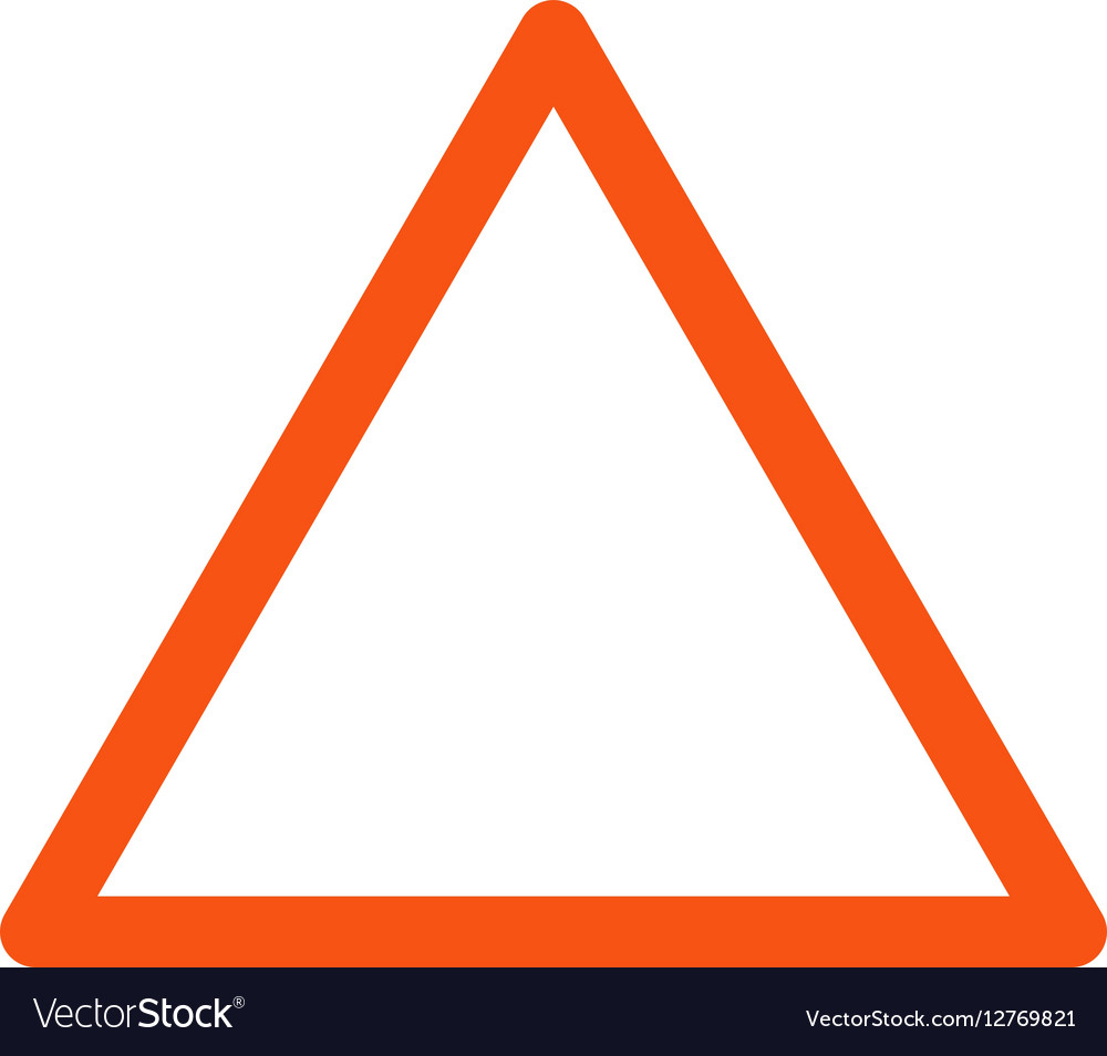 Empty warning trinagle flat icon
