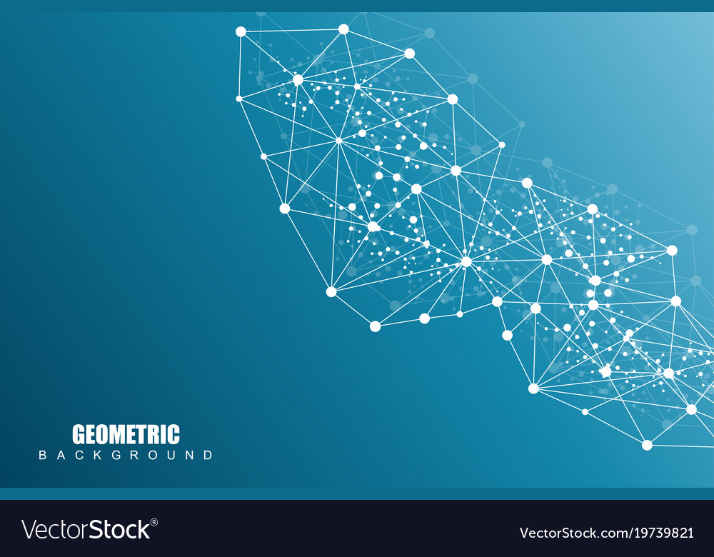 Geometric abstract background with connected line