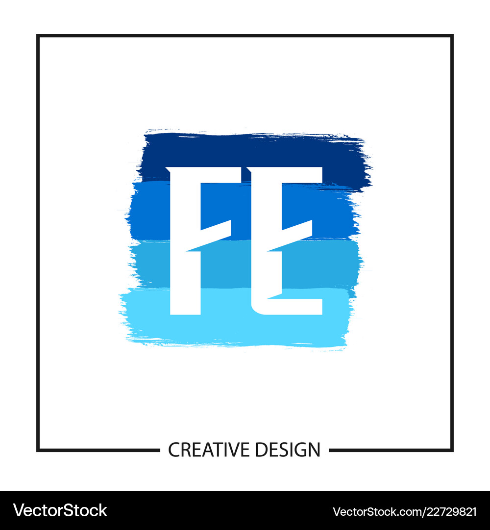Initial letter fe logo template design Royalty Free Vector