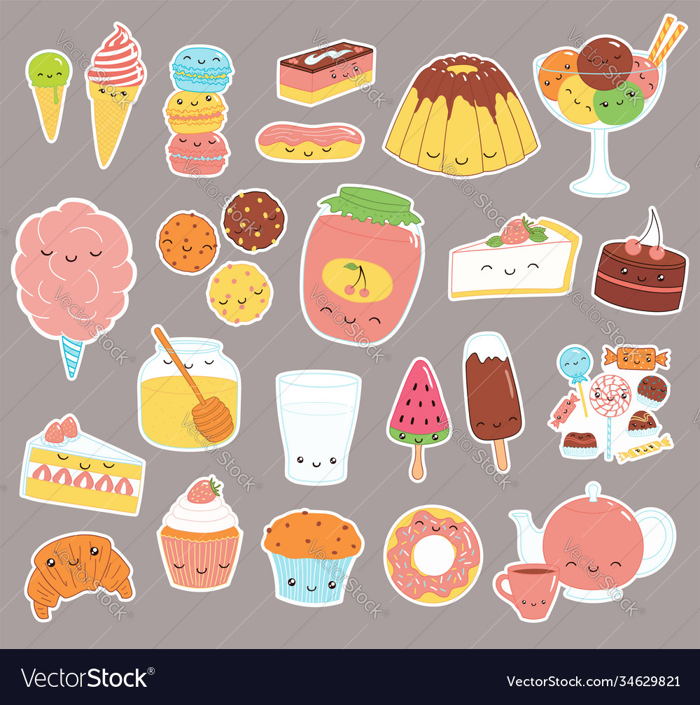 Kawaii Food Stickers – Sweet Treats