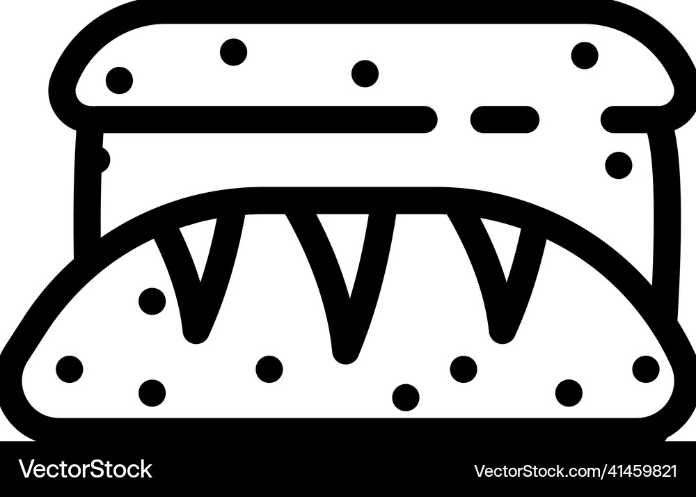 Loaf bread line icon Royalty Free Vector Image