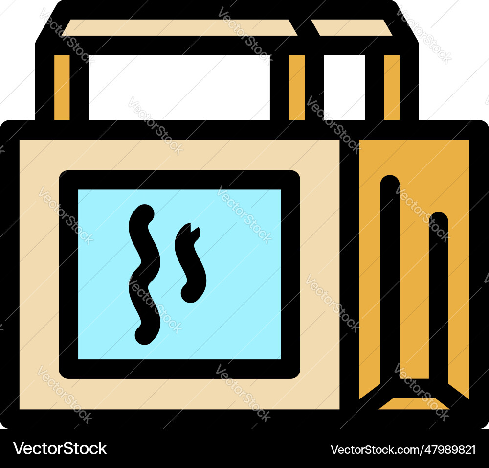 Mart pack icon flat Royalty Free Vector Image - VectorStock