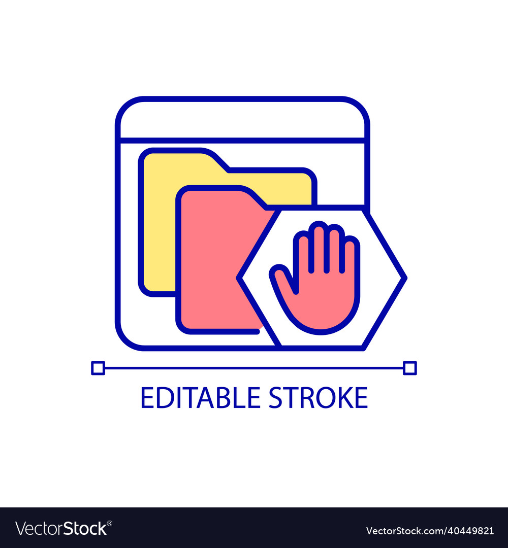 Scanning folder for malware rgb color icon vector image Scanning folder for malware rgb color icon