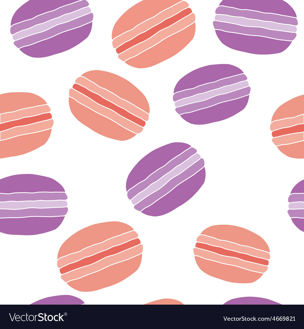 Seamless pattern with colorful macaroon cookies