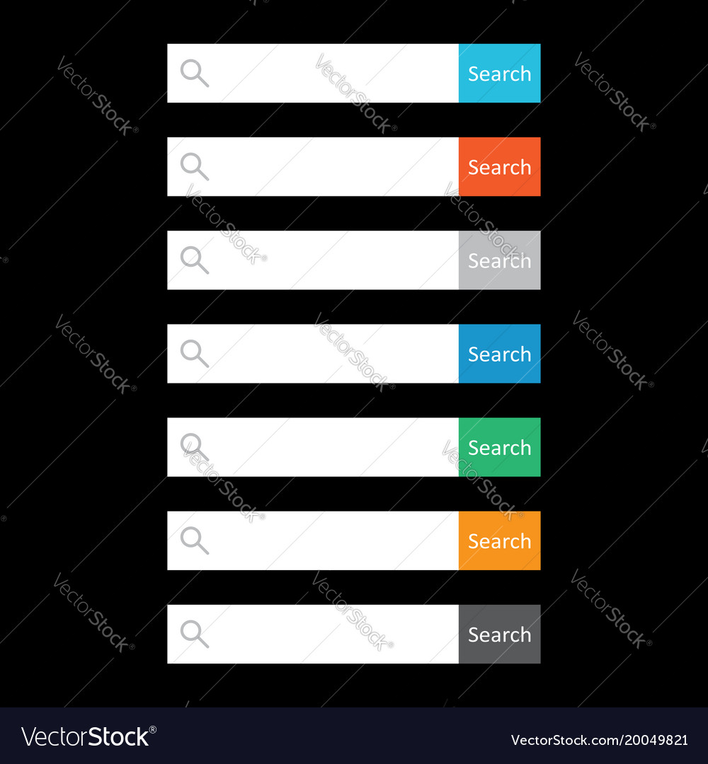 Search bar field set interface elements