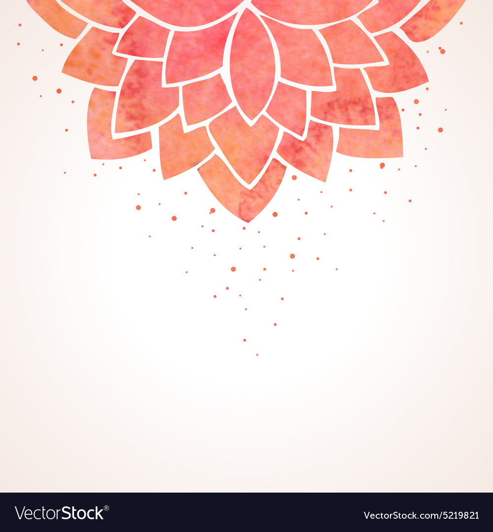 Watercolor red flower pattern background