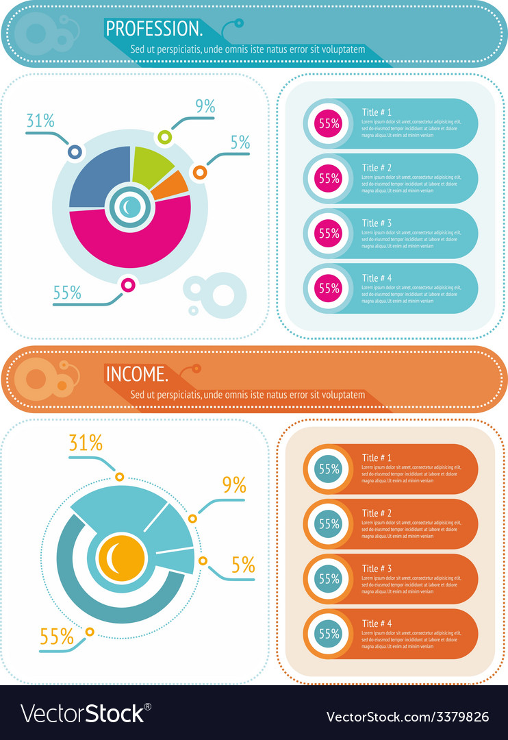 Abstrakte Pie Chart-Grafik für Geschäftsdesign