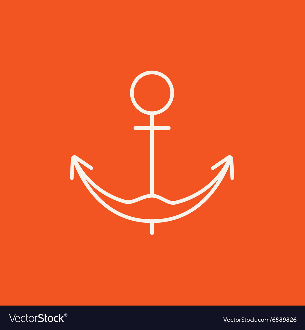 Anchor line icon