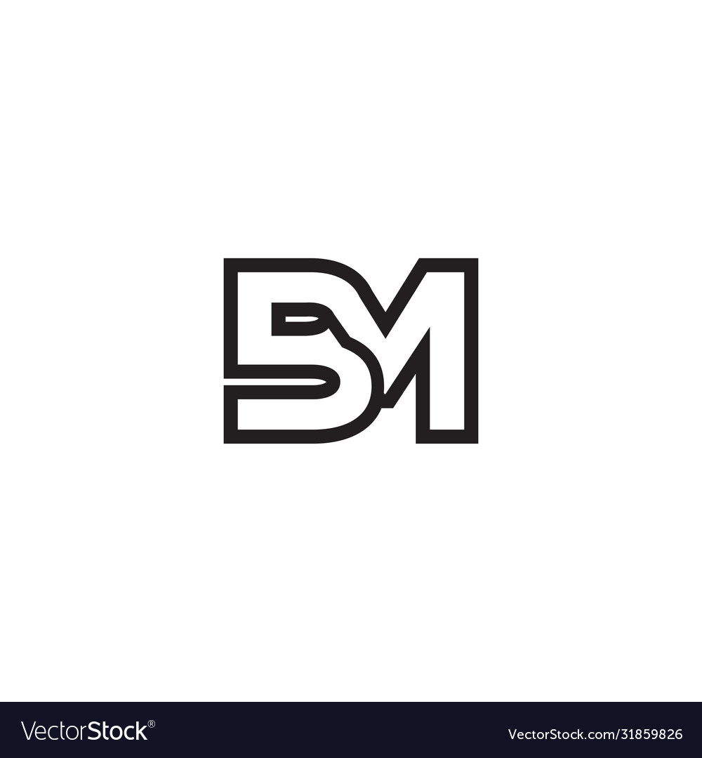 B m Linien Logo Design vector image B m Linien Logo Design