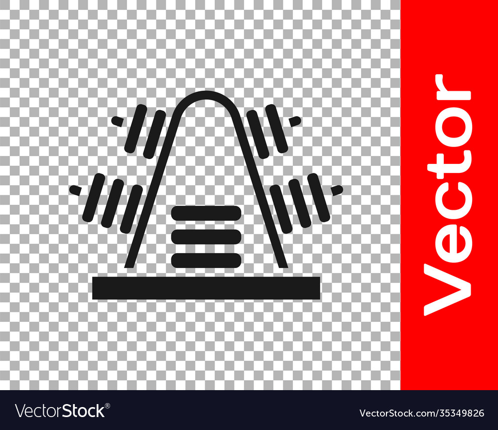 Black metal rack with additional weights Vector Image Black metal rack with additional weights