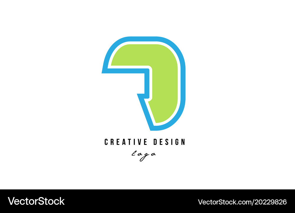 Blue green number 7 logo icon design Royalty Free Vector