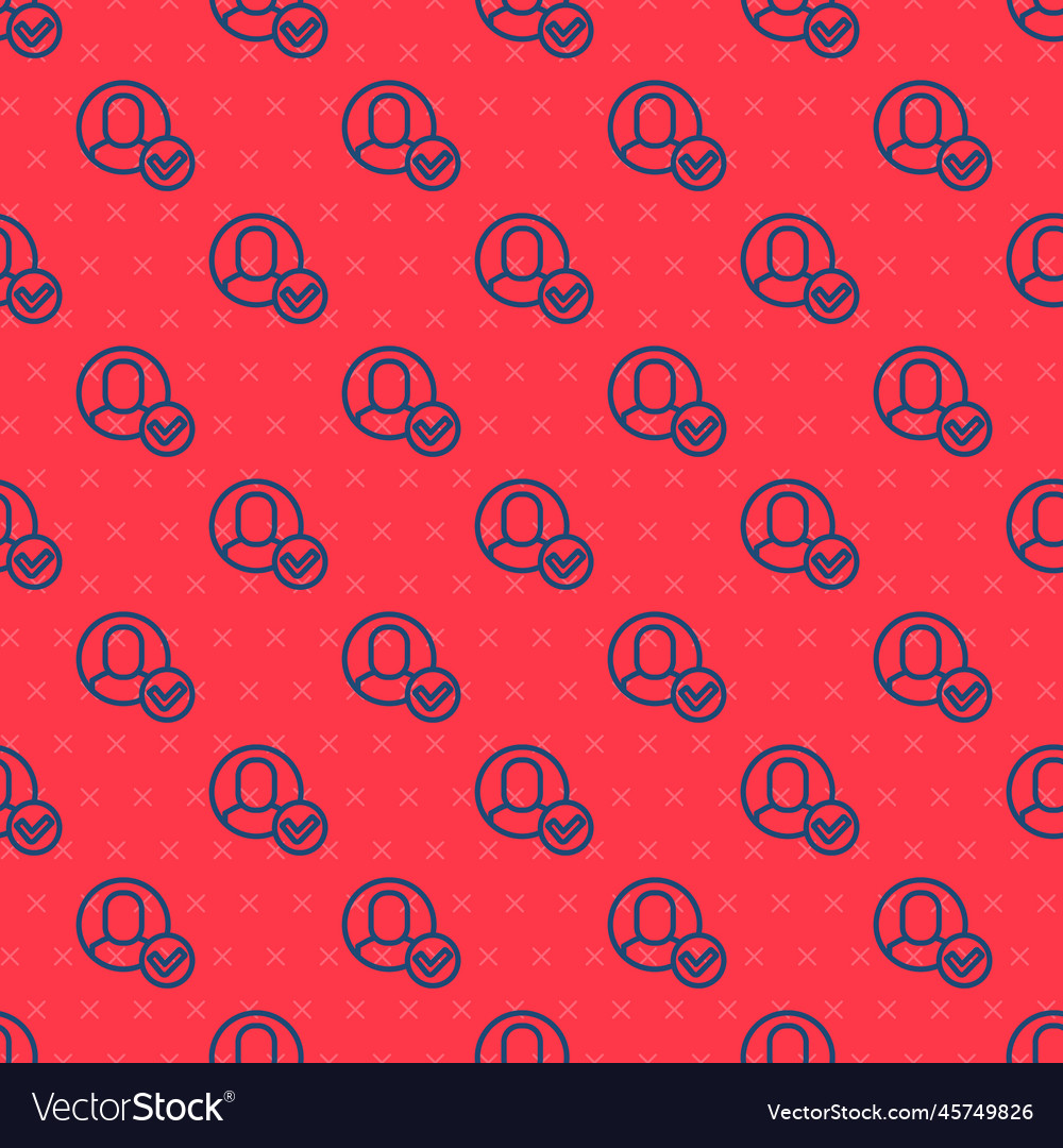 Blue line worker icon isolated seamless pattern Vector Image Blue line worker icon isolated seamless pattern