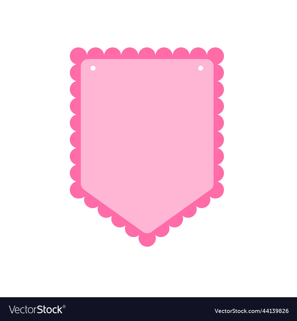 Bunting flag different shapes used vector image Bunting flag different shapes used