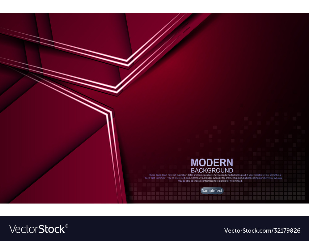 Dark red design with gradient and mosaic outlines