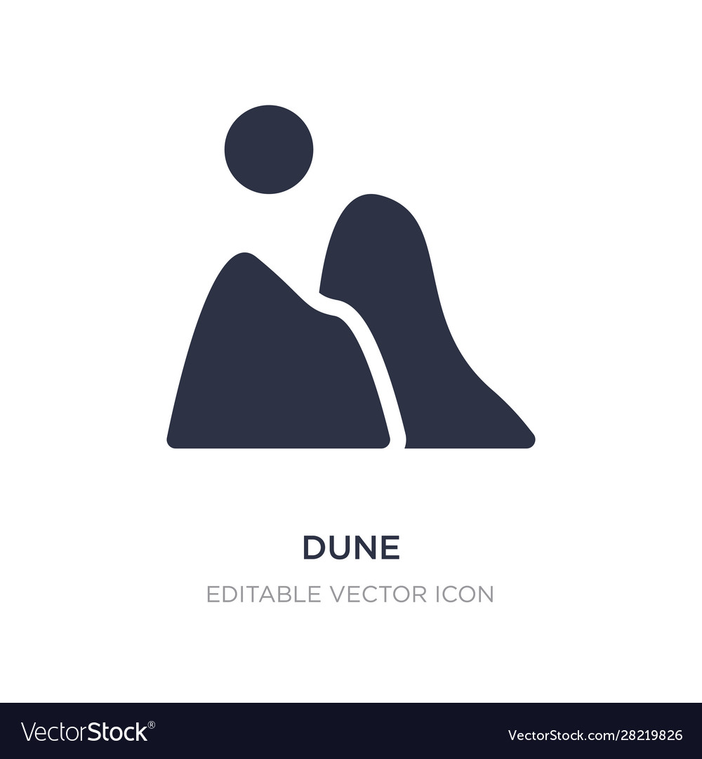 Dune icon on white background simple element from