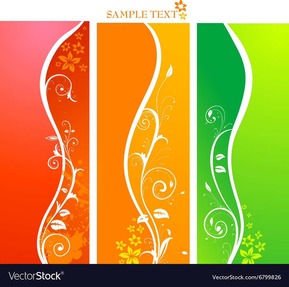 Floral Banner Set - Vidrant Green