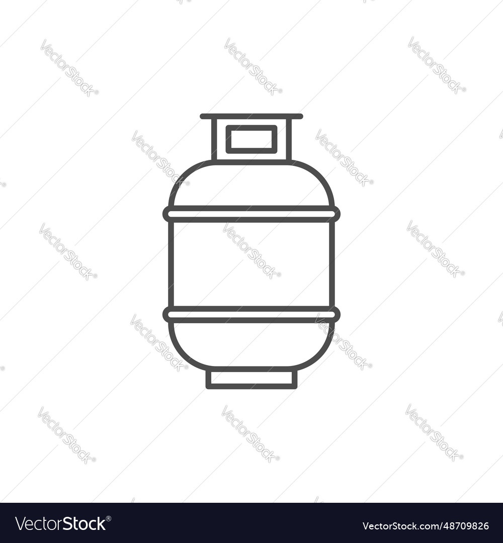 Gas Cylinder Related Linear Icon Royalty Free Vector Image