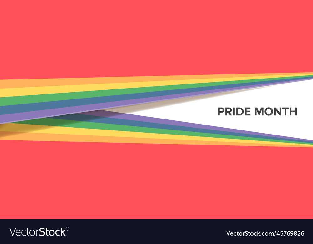 Happy Pride Month Horizontal Banner Royalty Free Vector