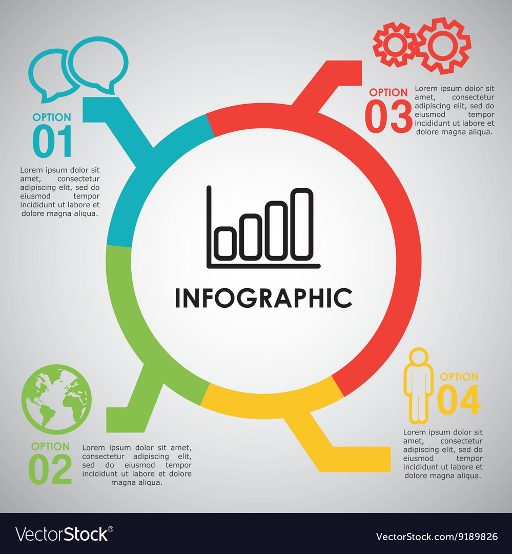 Infograhic design data icon colorful
