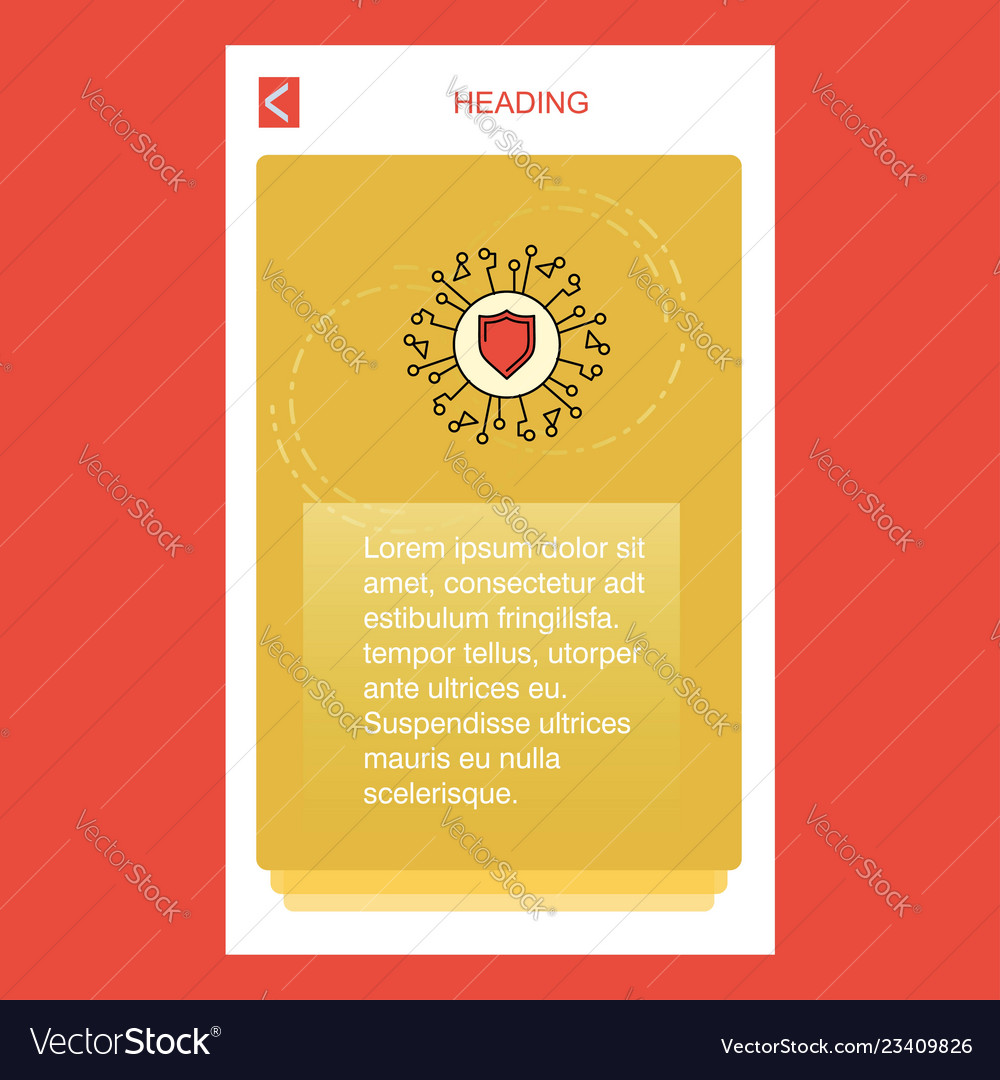 Protected processor mobile vertical banner design Vector Image Protected processor mobile vertical banner design