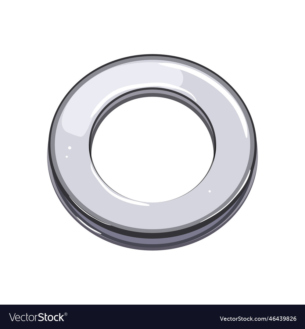 Round grommet ring cartoon Royalty Free Vector Image