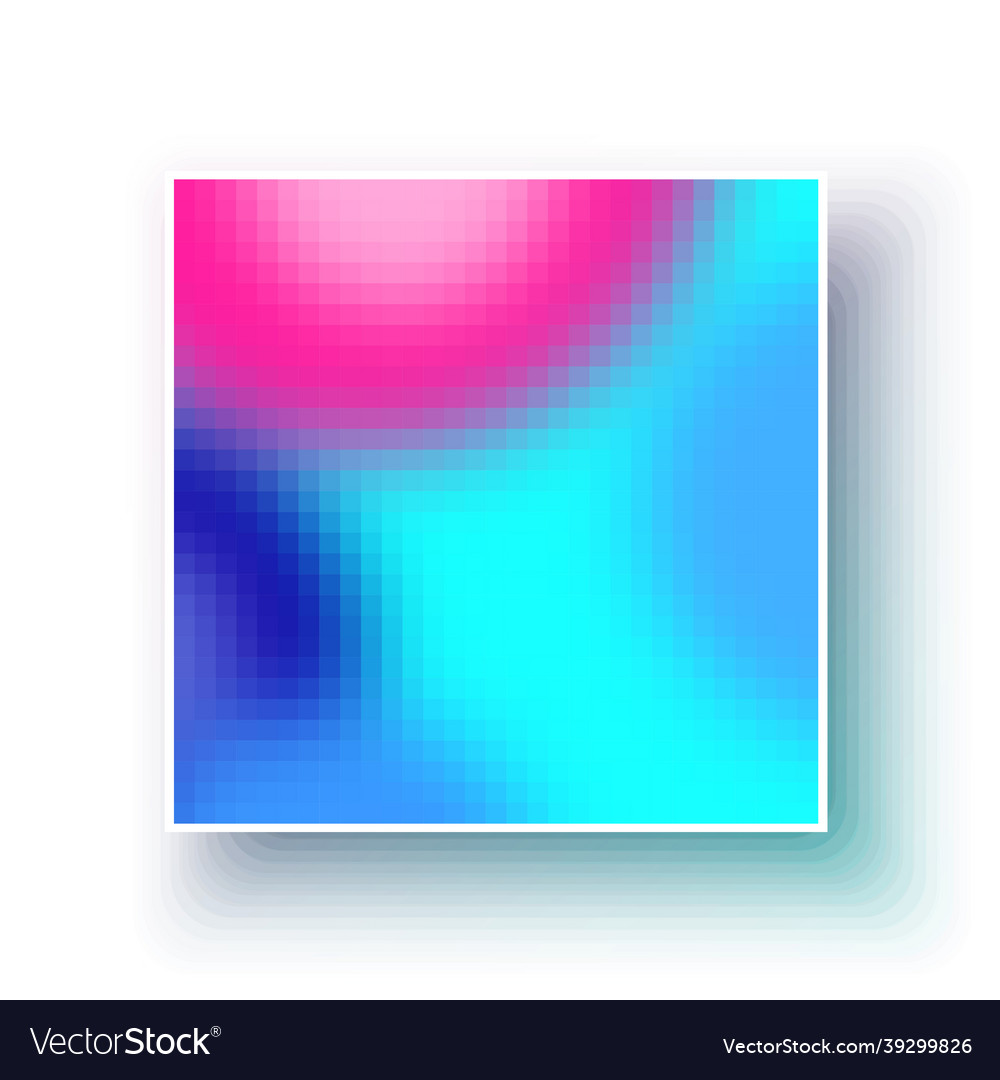Square pixelated gradient multicolored background