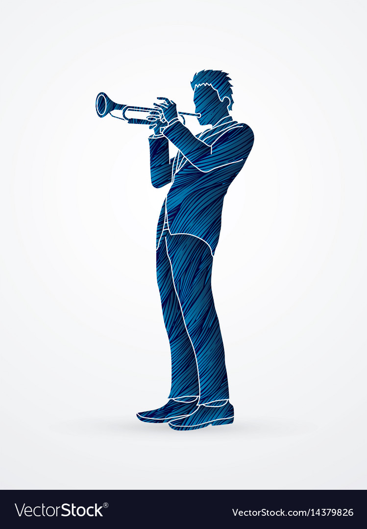 Trumpeter Spieler ein Mann spielt Trompete klassische Musik