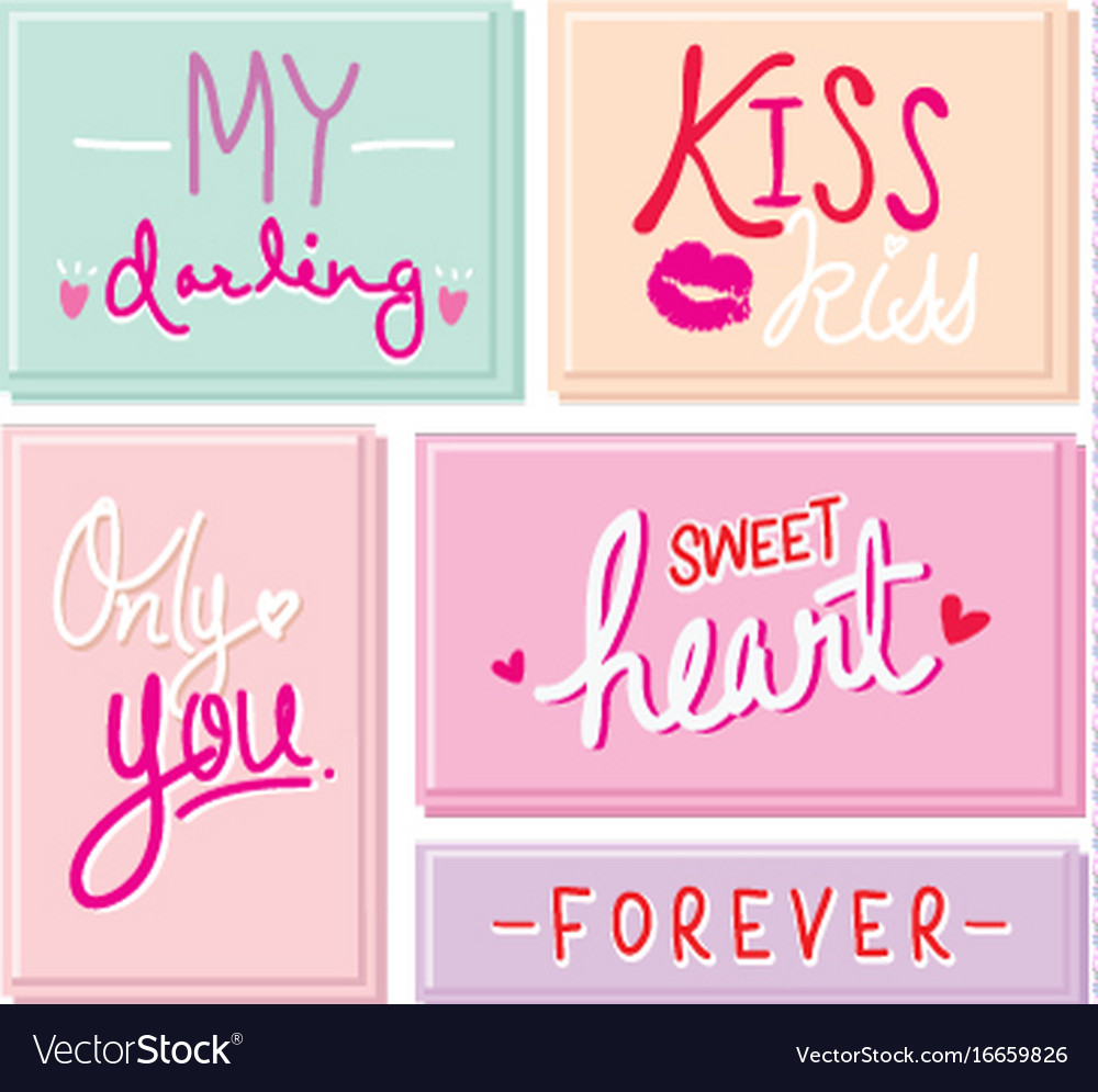 Valentine I Love You Sweetheart Cute Cartoon Vector Image