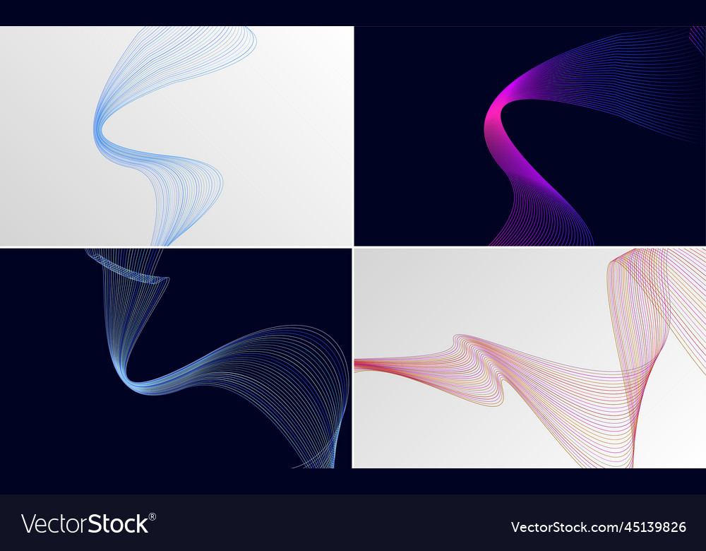 Wave curve abstract background pack for a bold