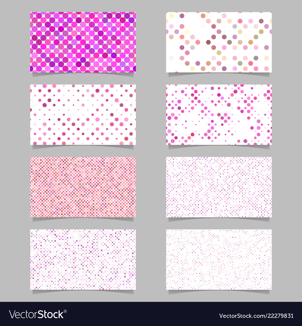 Abstract dot pattern card background template set