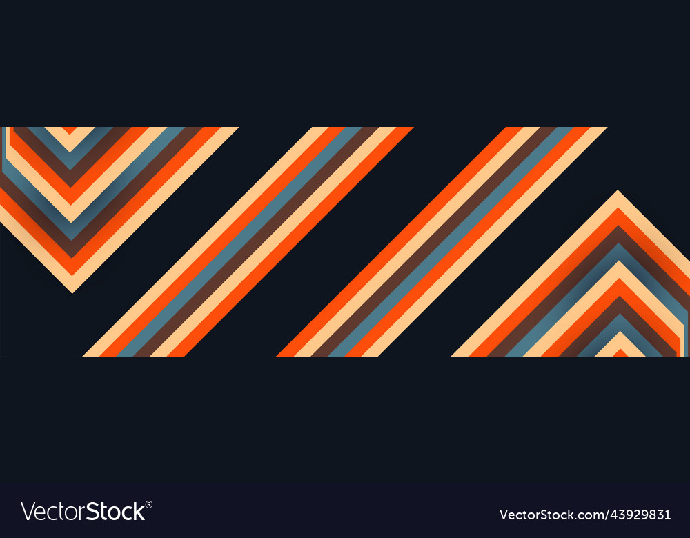 Abstract retro background with colorful lines Vector Image Abstract retro background with colorful lines