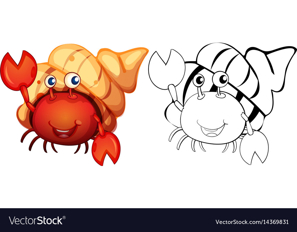 Animal Outline For Hermit Crab Royalty Free Vector Image Animal Outline For Hermit Crab Vector 14369831