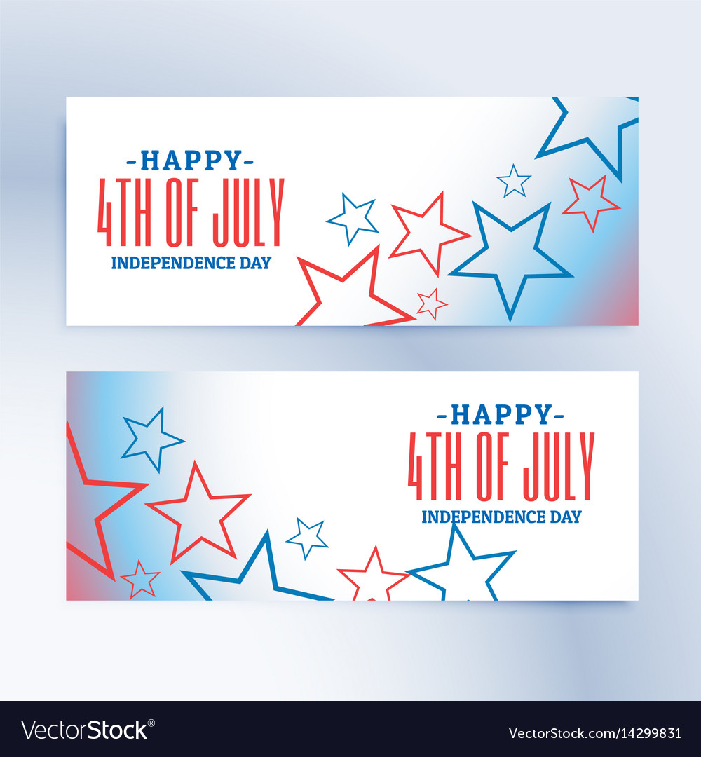 Happy 4th of july independence day banners