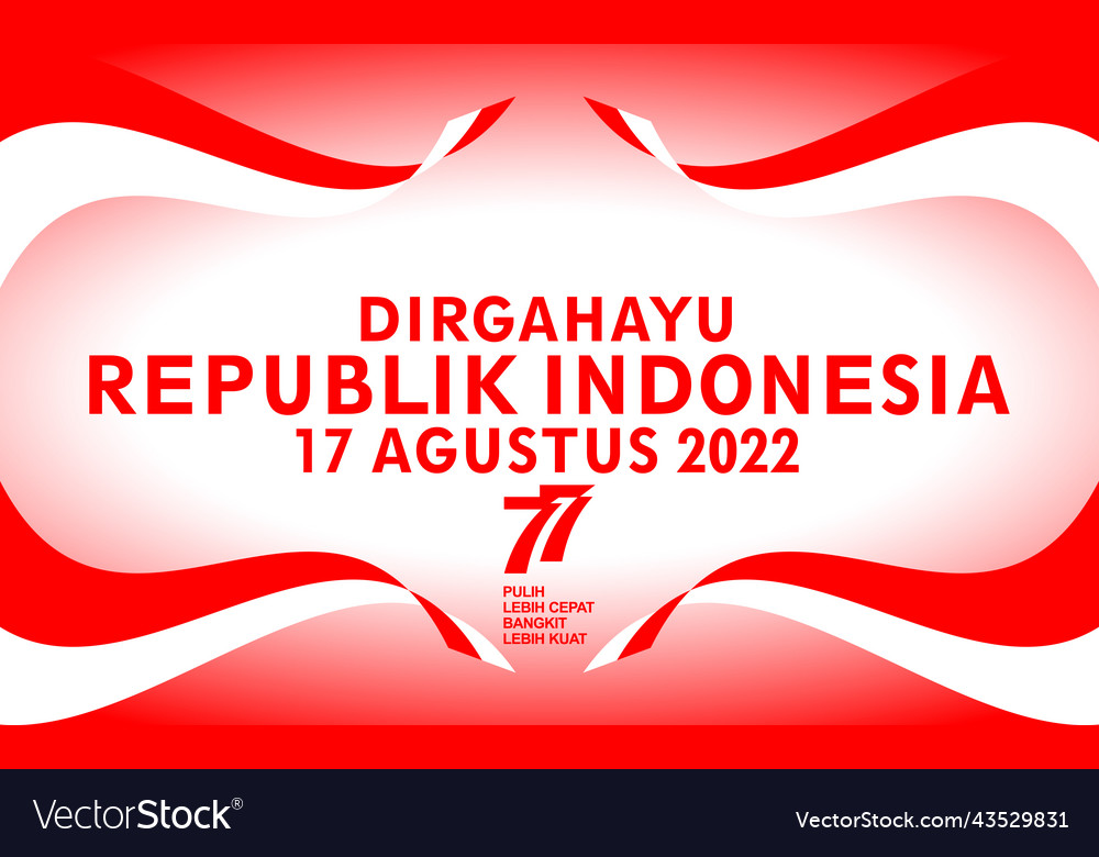 Indonesian independence day background 17 august Vector Image