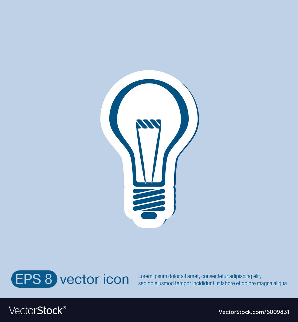 Lightbulb character ideas incandescent lamp icon