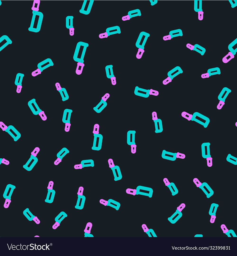 Line hacksaw icon isolated seamless pattern Vector Image Line hacksaw icon isolated seamless pattern