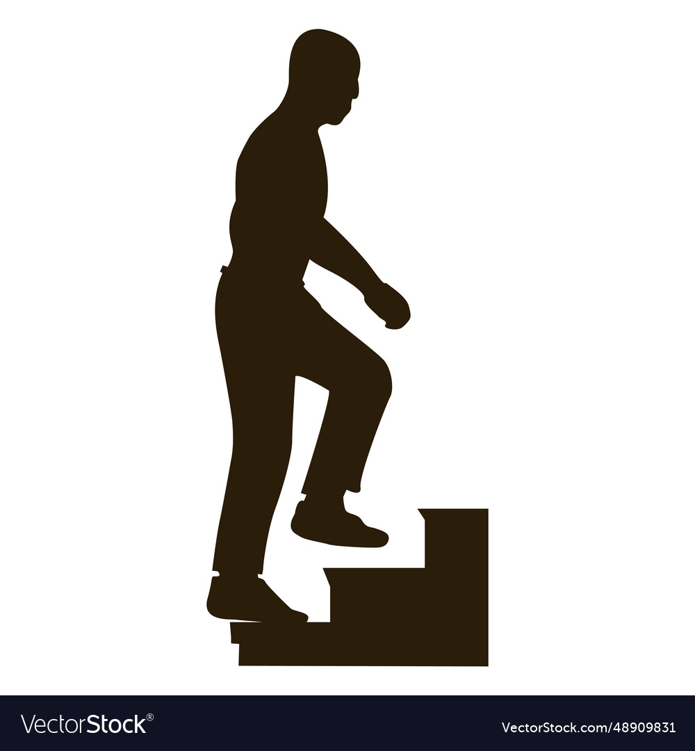 Man climbing stairs sequence 5