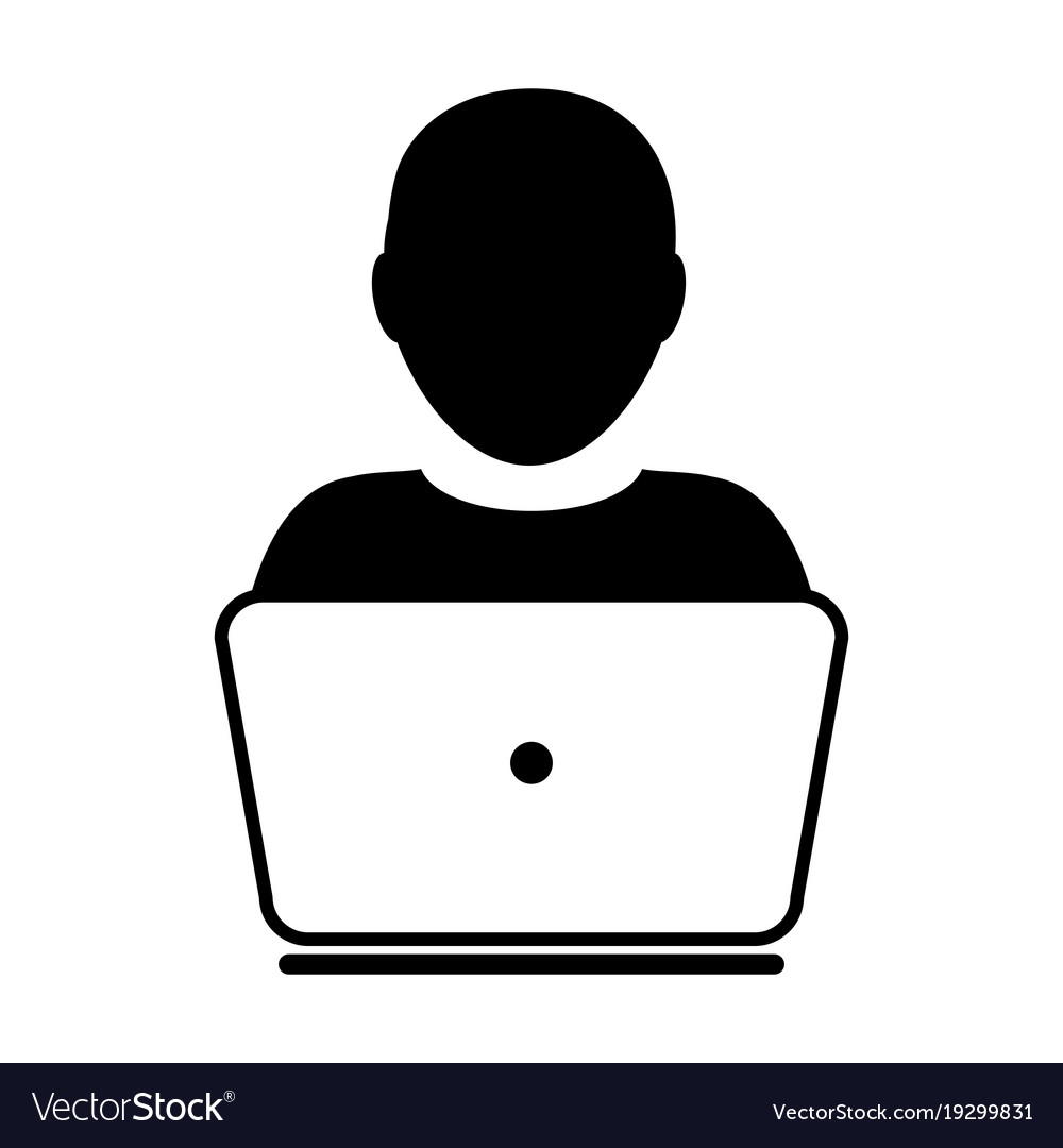 Man with Laptop - User Icon