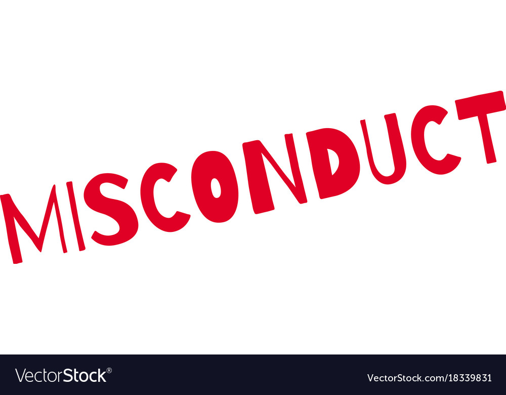 Misconduct Rubber Stamp Royalty Free Vector Image