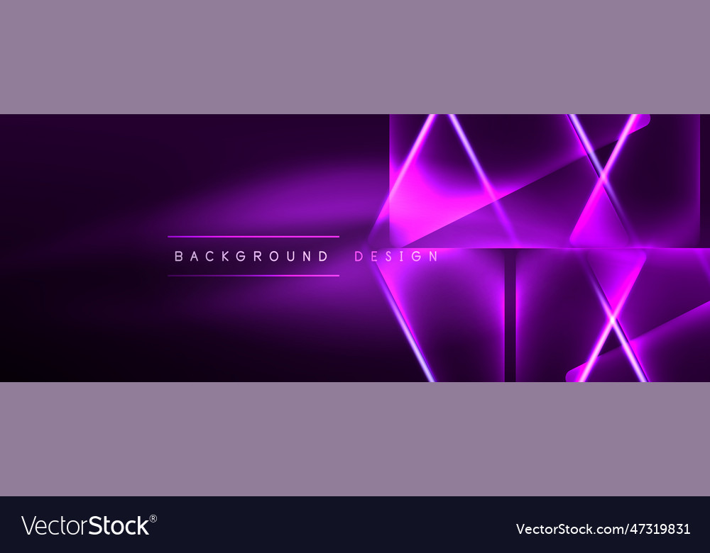 Neon lights hacking geometric background virtual Vector Image