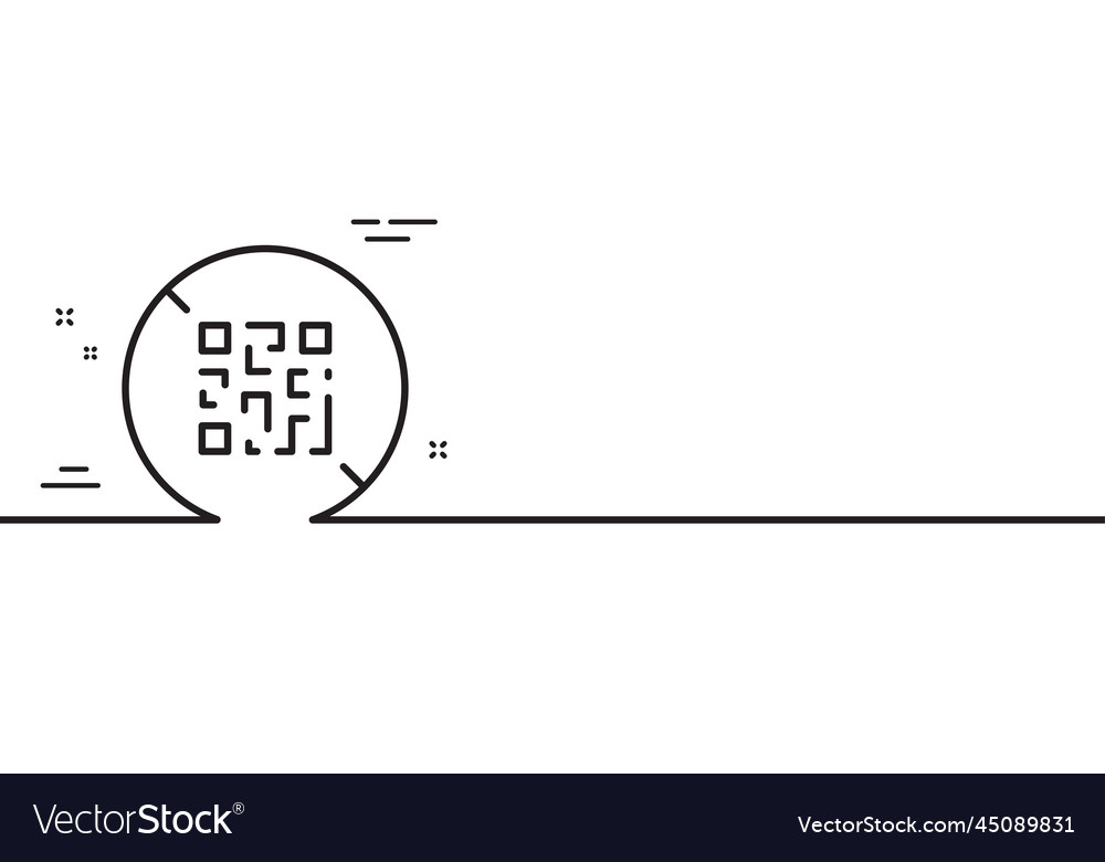 No qr code line icon scan barcode sign vector image No qr code line icon scan barcode sign