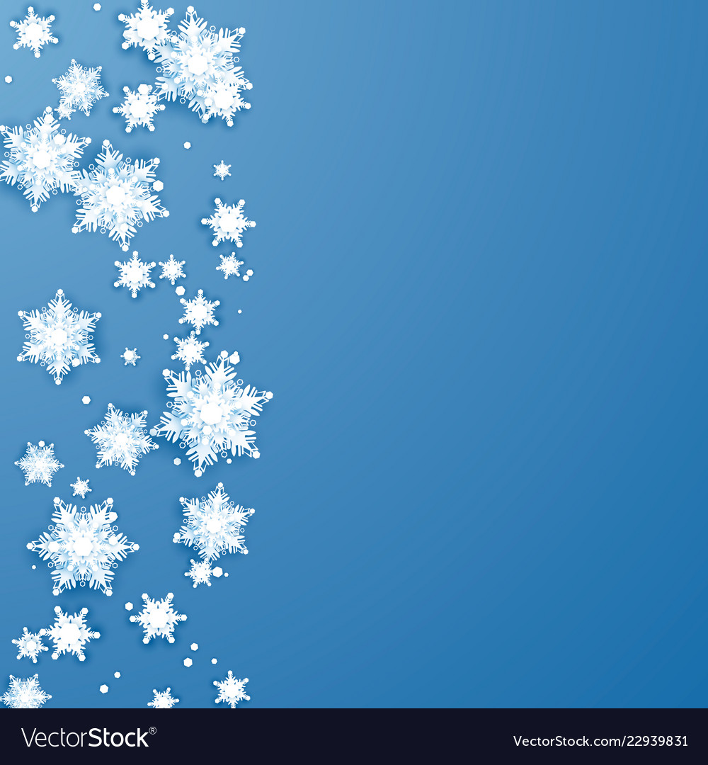 Origami snowflakes border christmas and new year Vector Image