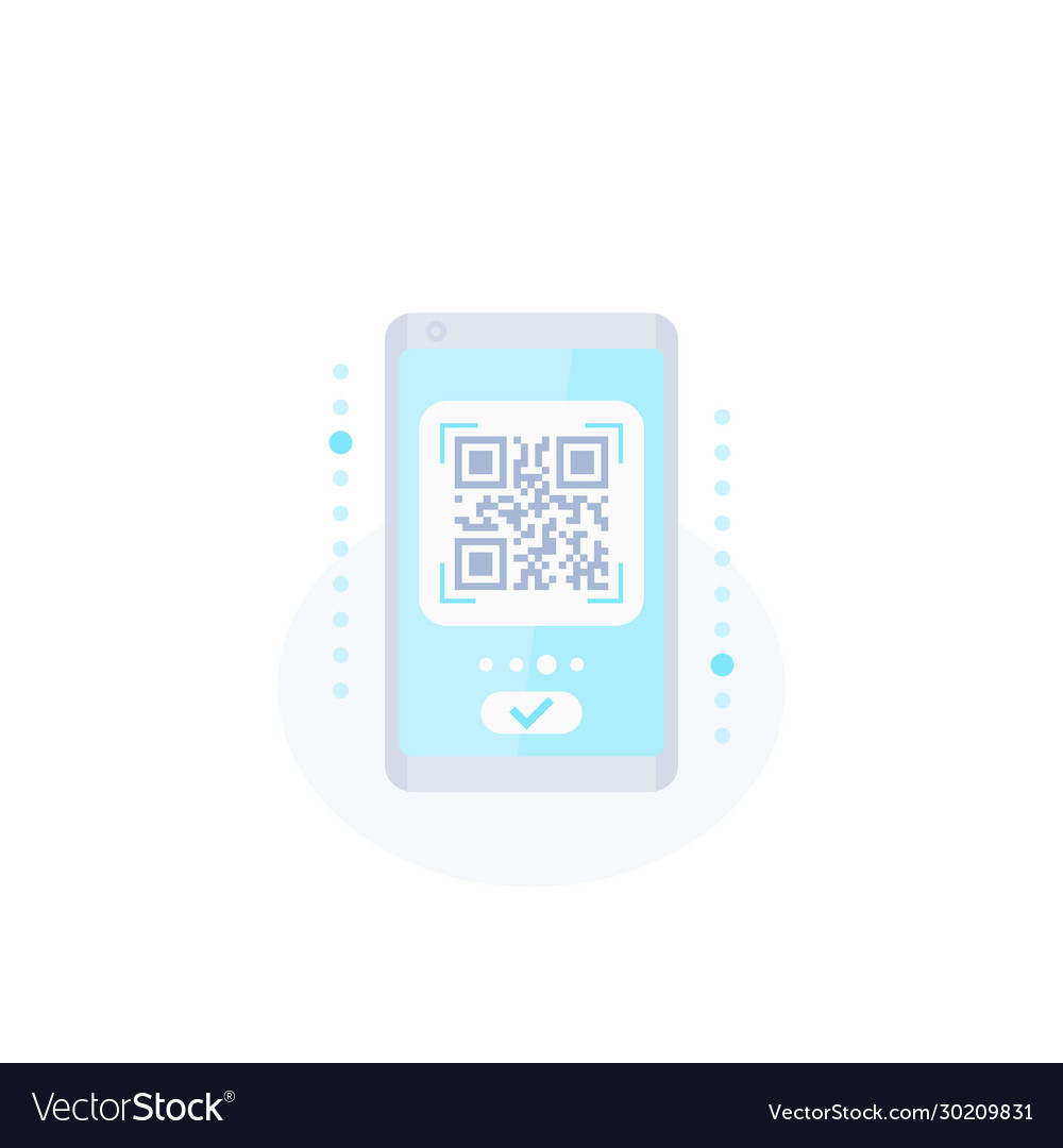 Qr code scan in phone icon