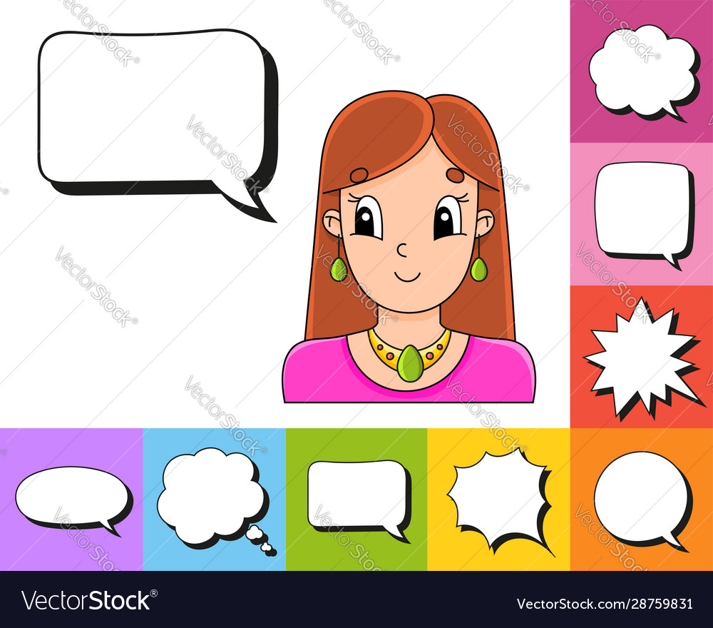 Set speech bubbles different shapes vector image Set speech bubbles different shapes