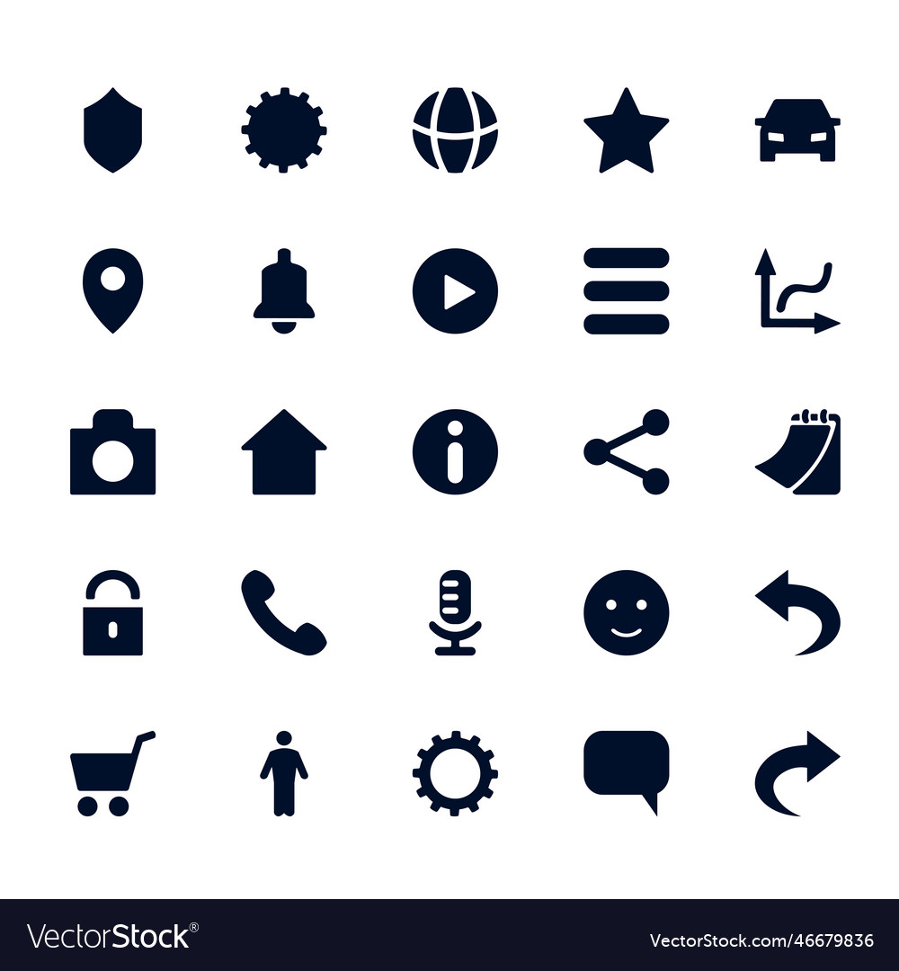 A set of web icons flat design