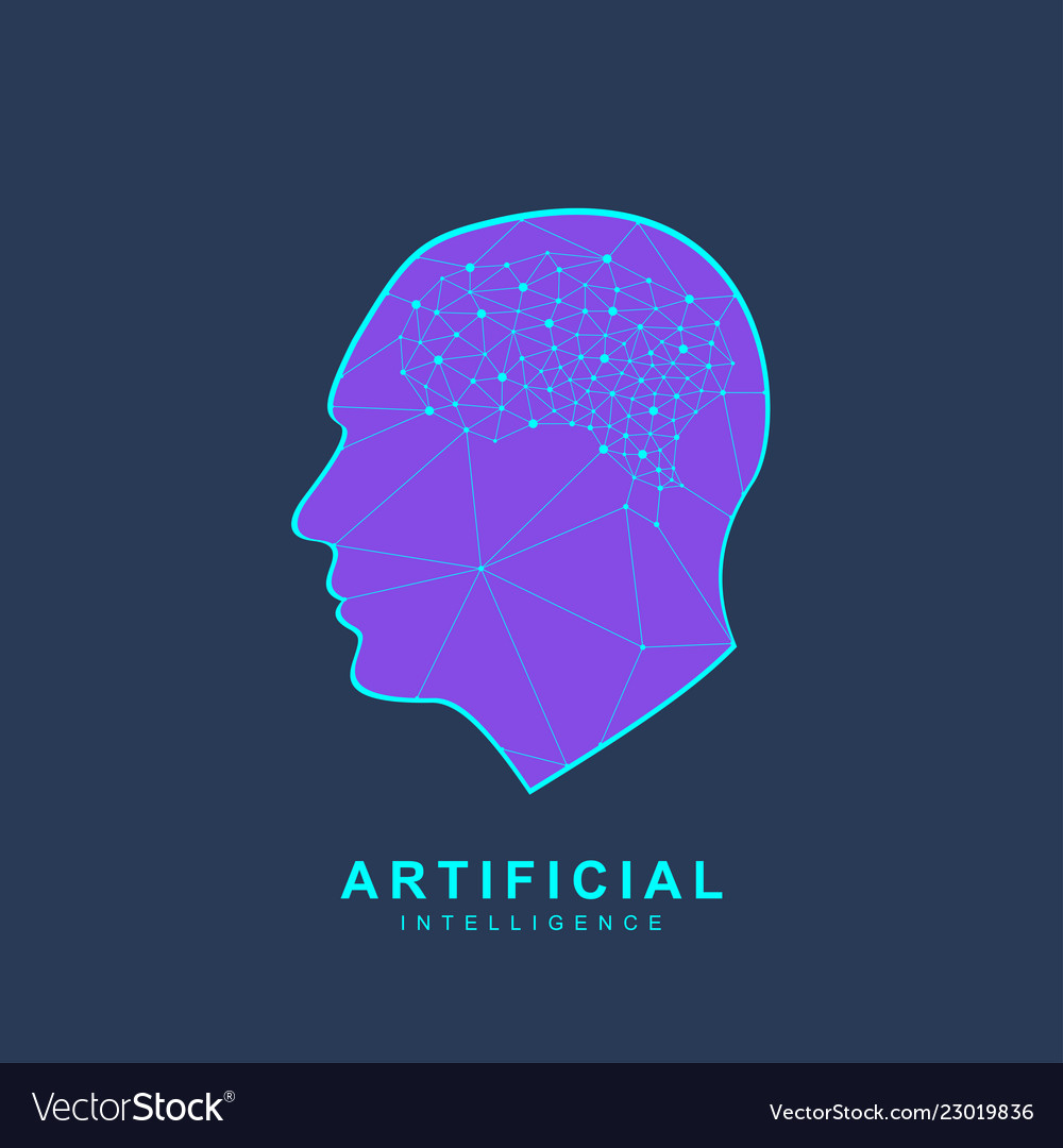 Artificial intelligence logo Royalty Free Vector Image