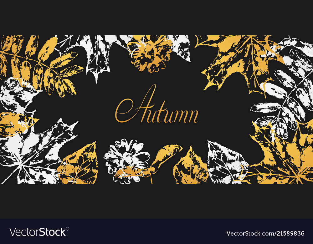 Background with printed leaves vector image Background with printed leaves