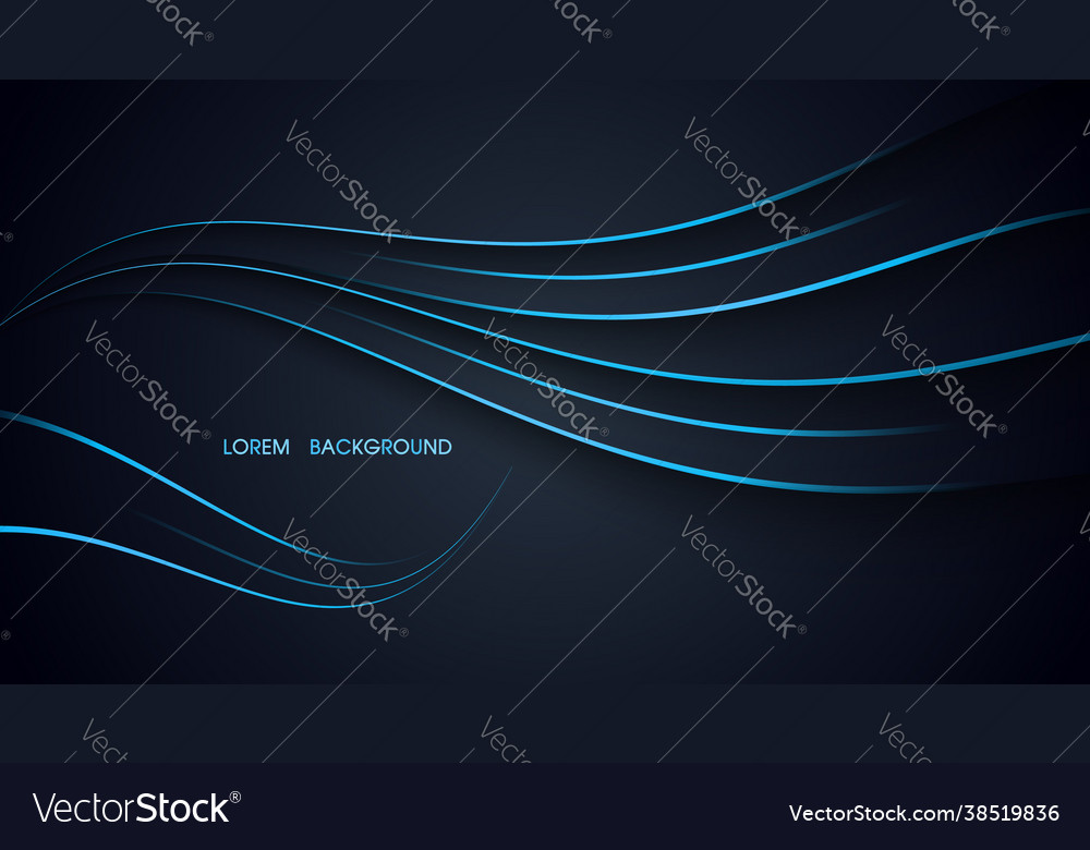 Blue abstract layer and curve background