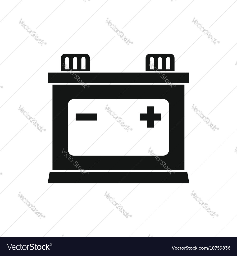 Car battery icon simple style Royalty Free Vector Image